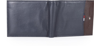 

Tommy Hilfiger Men Brown, Blue Genuine Leather Wallet(4 Card Slots), Navy/wine