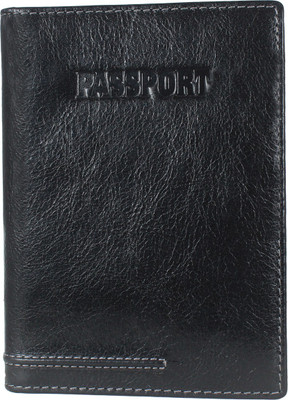 

LA ROMA Men Black Genuine Leather Document Holder(6 Card Slots)