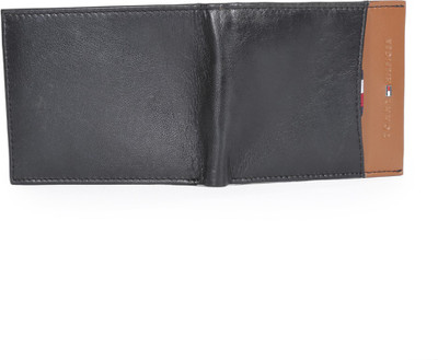 

Tommy Hilfiger Men Tan, Black Genuine Leather Wallet(9 Card Slots), Black/tan