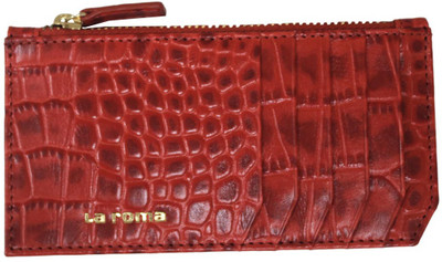 

la roma Women Evening/Party Maroon Genuine Leather Card Holder(3 Card Slots), Red
