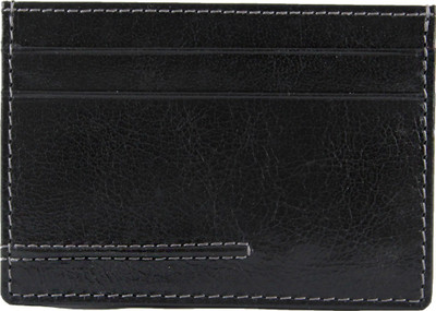 

LA ROMA Men Black Genuine Leather Card Holder(3 Card Slots)