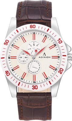 ADIXION 9523SL28A Man Stainless Steel Watch with Genuine Leather Strep Watch  - For Men   Watches  (Adixion)