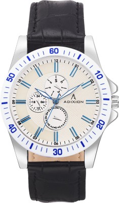 ADIXION 9523SL24 Man Stainless Steel Watch with Genuine Leather Strep Watch  - For Men   Watches  (Adixion)