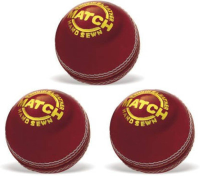 

Monika Sports moni Cricket Leather Ball(Pack of 3, Maroon)