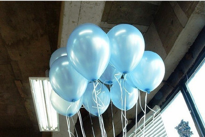 

Balloonistics Solid Metallic Baby Blue Premium Latex Balloon Balloon(Blue, Pack of 50)
