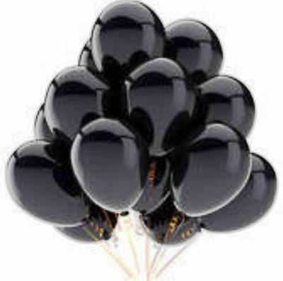 

Balloonistics Solid Black Premium Latex Balloon Balloon(Black, Pack of 50)