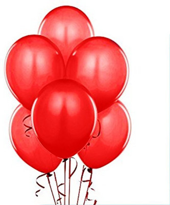 

Balloonistics Solid Metallic Red Premium Latex Balloon Balloon(Red, Pack of 50)