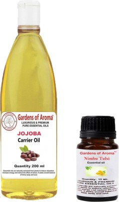 

Gardens Of Aroma Nimbu Tulsi 10ml and jojoba 200ml(210 ml)