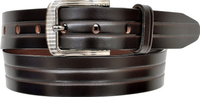 

A S Leather Men Casual Brown Genuine Leather Belt, Dark brown