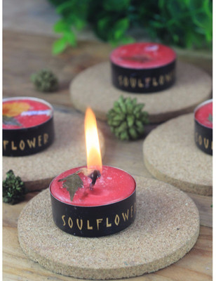 

Soulflower Small T Light Candles Pack of 25 - Rose Candle(Multicolor, Pack of 25)