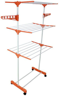 

Best 4U 3 LAYER Carbon Steel Floor Cloth Dryer Stand(Orange)