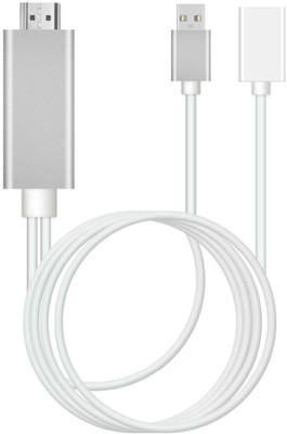 

Anweshas HDMI HDTV 1080P Video AV Cable Adapter Plug and Play HD Display Cable Sync Phone to TV/Projector/Monitor/iPad/iPhone/Android/Type C Connect USB to Type C, Micro Usb and Lightning HDMI Cable(Compatible with Type C, Android, Samsung, iPhone, iPad, 