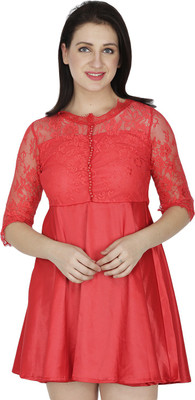 

Svt Ada Collections Women's Gathered Red Dress