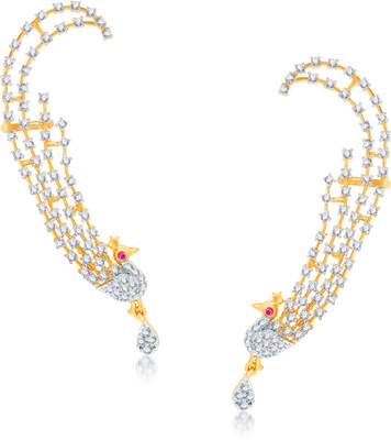 Sukkhi Sublime Gold And Rhodium Plated Cubic Zirconia Stone Studded Ear Cuff Cubic Zirconia Alloy Cuff Earring