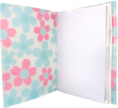 

TRANBO Plastic Clear Cover Presentation Display File Folder, 60 Pockets, A4 Size, Pink(Set Of 1, Pink)