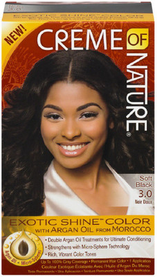 

creme of nature exotic shine color Soft Black 3.0 Noir Doux Hair Color(soft black)
