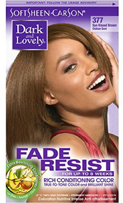 

dark and lovely SoftSheen-Carson Fade Resist Rich Conditioning Color Sunkissed Brown 377 Hair Color(sunkissed brown)