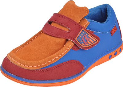 

Yellow Bee Boys Velcro Loafers(Blue