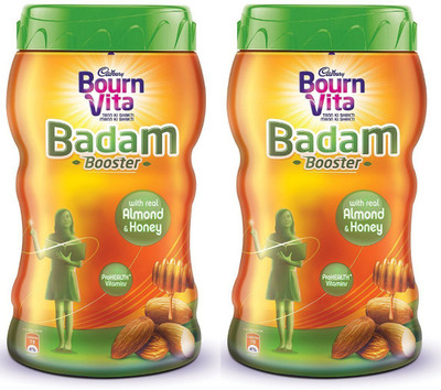 

Cadbury Bournvita Badam Booster with Real Almond and Honey Drink Jar (Pack of 2) 200 g(Pack of 2)