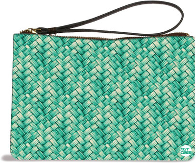 

Nutcaseshop Teal Weave Pattern Pouch(Multicolor)