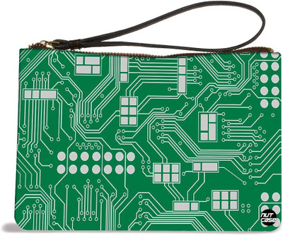 

Nutcaseshop Green Circuit Board Pouch(Multicolor)