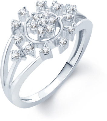 

Divastri Alloy Cubic Zirconia Rhodium Plated Ring, White