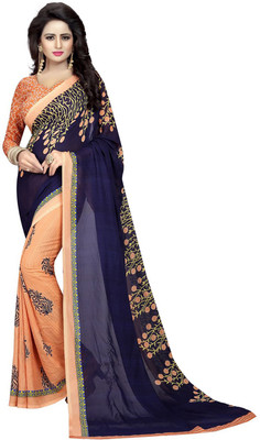 Ishin Printed Bollywood Georgette Saree(Multicolor)