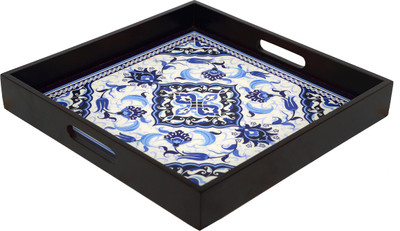 

Reinvention Factory Iznik Square Tray Bowl Tray Serving Set(Pack of 1)