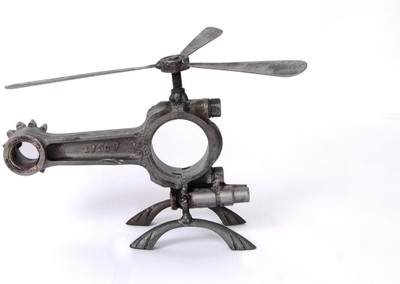 

handicrafts factory Decorative Showpiece - 15 cm(Iron, Grey)