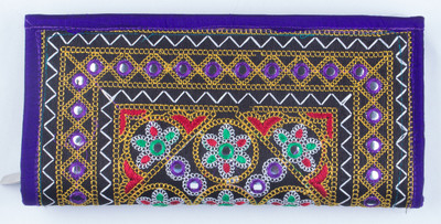 

B Design Girls Casual Blue Polyester Clutch