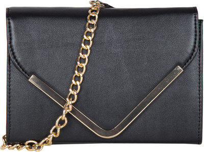 ADISA Women Evening/Party Black PU Sling Bag