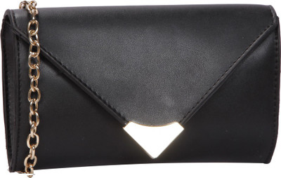

Bagkok Women Evening/Party Black PU Sling Bag