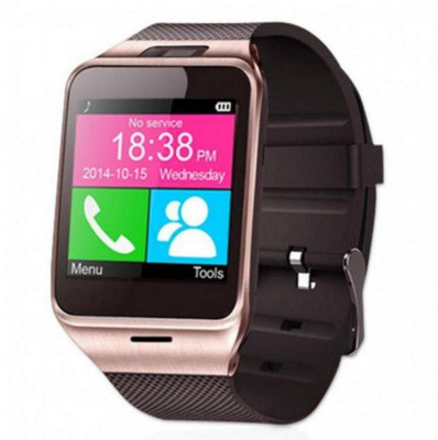 

Fellkon Certified Bluetooth Smart Watch Phone [] With Camera & Sim Card(Gold Brown) Compatible with all your Zen Smartphones Gold Smartwatch(Brown Strap L)