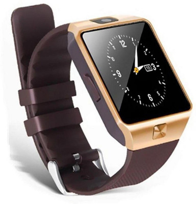 

Fellkon Certified Bluetooth Smart Watch Phone [] With Camera & Sim Card(Gold Brown) Compatible with all your Zopo Mobile Phones Gold Smartwatch(Brown Strap L)
