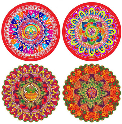 

JBS  PVC Vinyl Sticker Sticker(Pack of 4, Multicolor