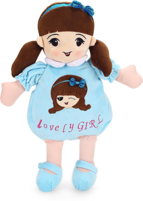 

My Baby Excel Lovely Girl Plush Doll Toy Bag with Bow 50 cm (Blue) - 50 cm(Multicolor)