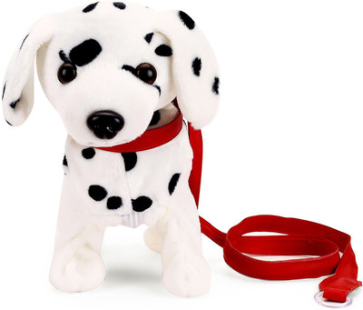 

My Baby Excel Black & White Walking Dog Plush - 27 cm(Multicolor)