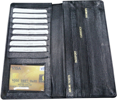 

Majaria Men Black Genuine Leather Document Holder(6 Card Slots)