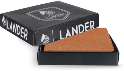 

LANDER Men Tan Genuine Leather Wallet(5 Card Slots)