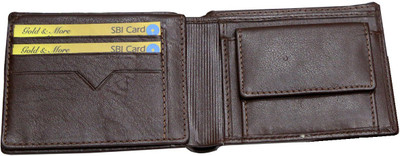

Majaria Men Brown Genuine Leather Wallet(5 Card Slots)