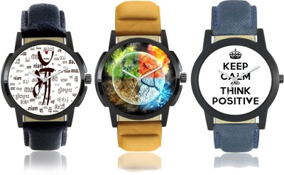 AR Sales Printed Dial Combo of 3 Watch  - For Men   Watches  (AR Sales)