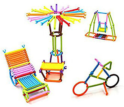 

Hum Enterprise Colourful Interlock Plastic Sticks For Infinite Shapes