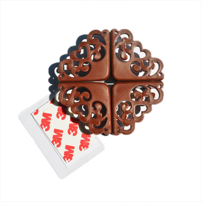 

SYGA 8 Pcs PVC Brown Silicone Hollow Out Style Furniture Desk Corner Protector Child Proof Corner Safety Bumpers Baby Toddler Corner Guards Cover Desk Table Corner Edge Guard(Brown)