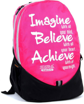 

SARA School backpack 20 L Backpack(Pink)
