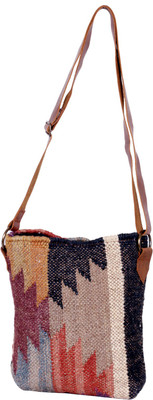 

IndiWeaves 82100-370-IW Shoulder Bag(Multicolor, 10 inch)