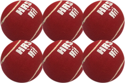 

HRS Hit - Heavy Weight Cricket Tennis Ball(Pack of 6, Red), Maroon (heavy weight)