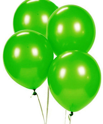 

Balloonistics Solid Metallic Light Green Premium Latex Balloon Balloon(Green, Pack of 50)