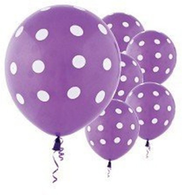 Shop Online Printed Polka Dot Printed Balloons(Pack of 10) (Purple) Balloon(Purple, Pack of 10)