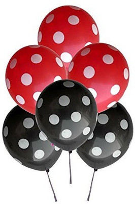 

TOYXE Solid 40224 Polka Dot Extra Large Toy Balloon(Red, Black, Pack of 50)