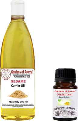 

Gardens Of Aroma Nimbu Tulsi 10ml AndSesame 200ml(210 ml)